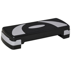 Aerobic Steppbrett schwarz grau 80x31cm, rutschfeste Oberfläche für Heimtraining