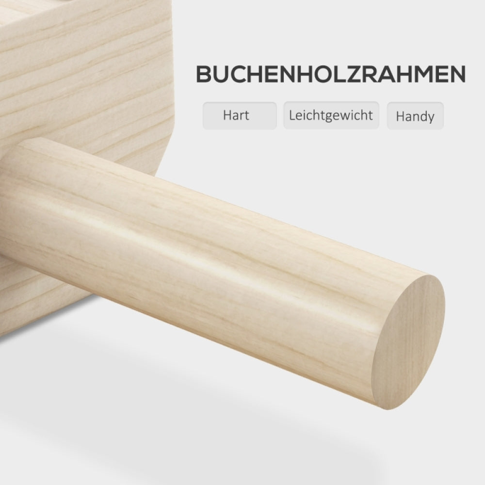 Angenehmer Griff: Glatt geschliffenes Buchenholz absorbiert Schweiß