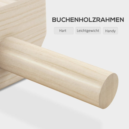 Angenehmer Griff: Glatt geschliffenes Buchenholz absorbiert Schweiß