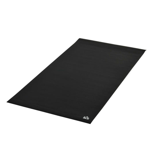 Bodenschutzmatte Schwarz 180x90cm: Unterlage für Fitnessgeräte zu Hause