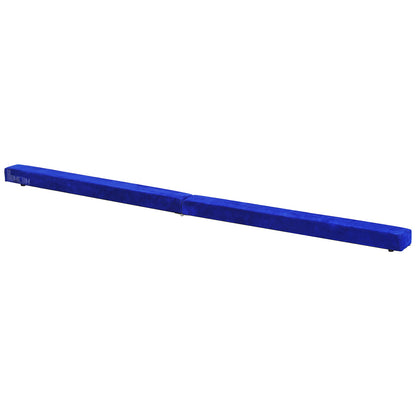 Der faltbare Schwebebalken in der Farbe Blau mit weichem Wildlederbezug.