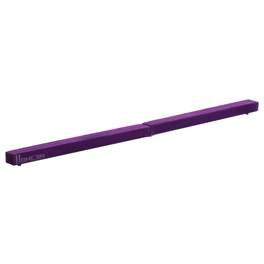 Der faltbare Schwebebalken in der Farbe Violett (Lila) für Gymnastik und Balanceübungen.
