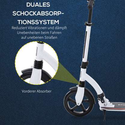 Detailansicht des dualen Stoßdämpfungssystems am Vorderrad.