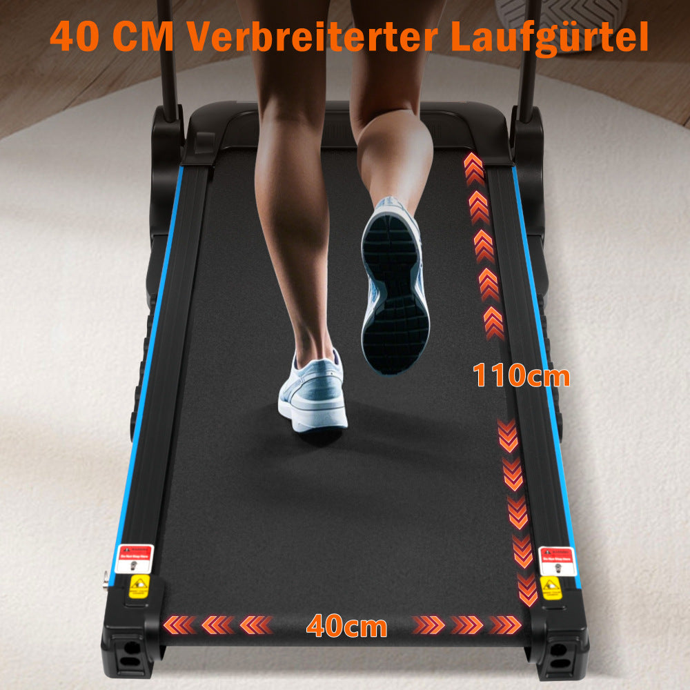 Extra breite Lauffläche (40x110cm): 7-lagiges rutschfestes Laufband für Sicherheit