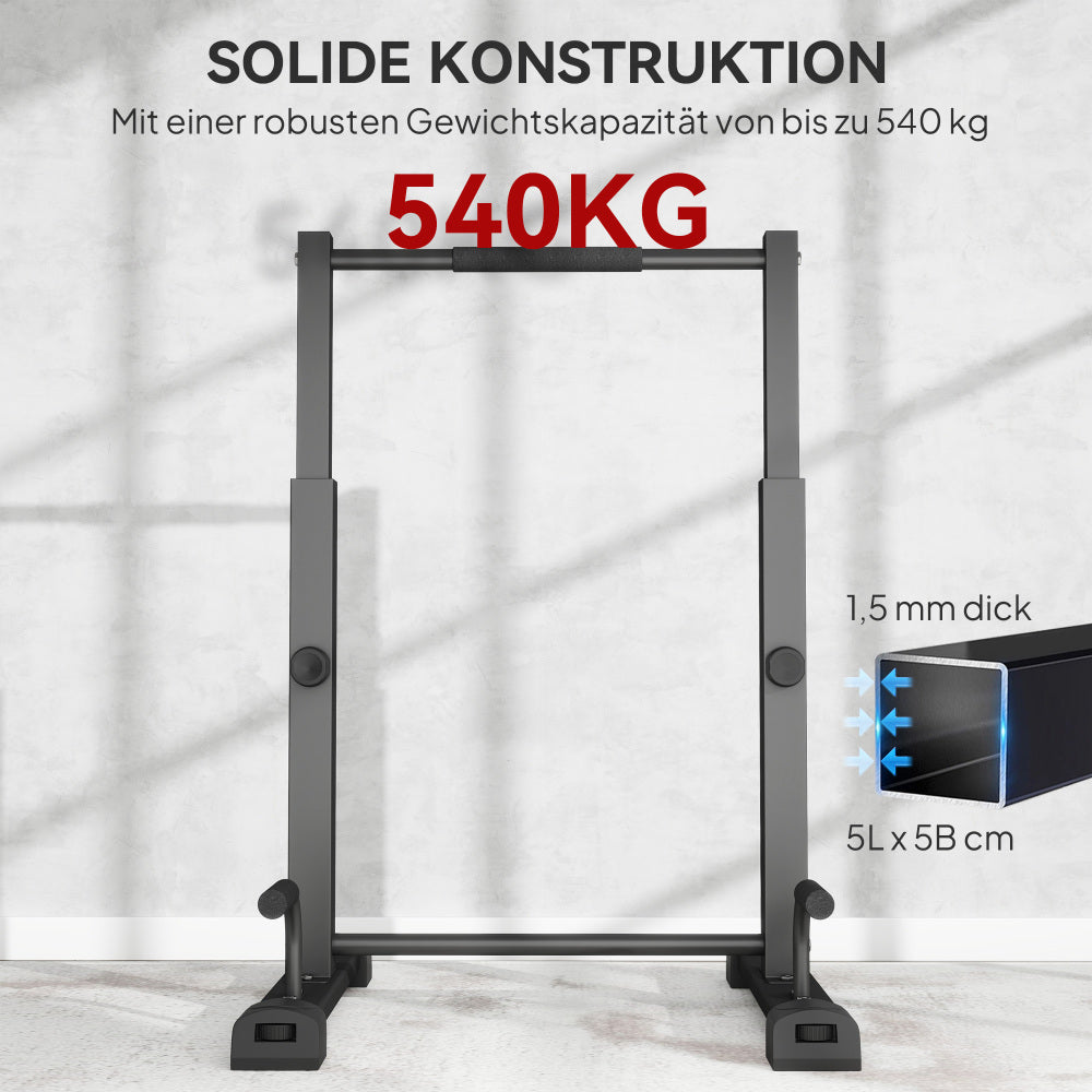 Extreme Stabilität: Konstruktion aus 5x5 cm Stahlrohr hält bis zu 540kg.