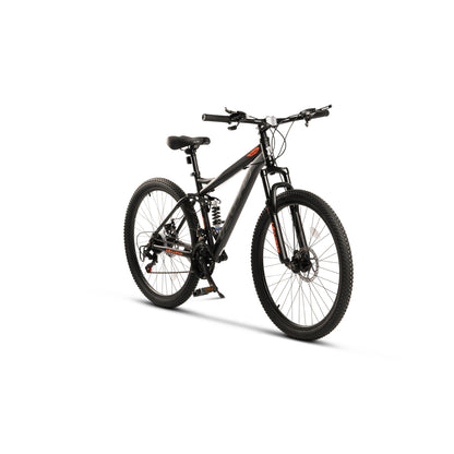 Fully Mountainbike 26 Zoll Orange mit Vollfederung & 21-Gang – F111 Premium