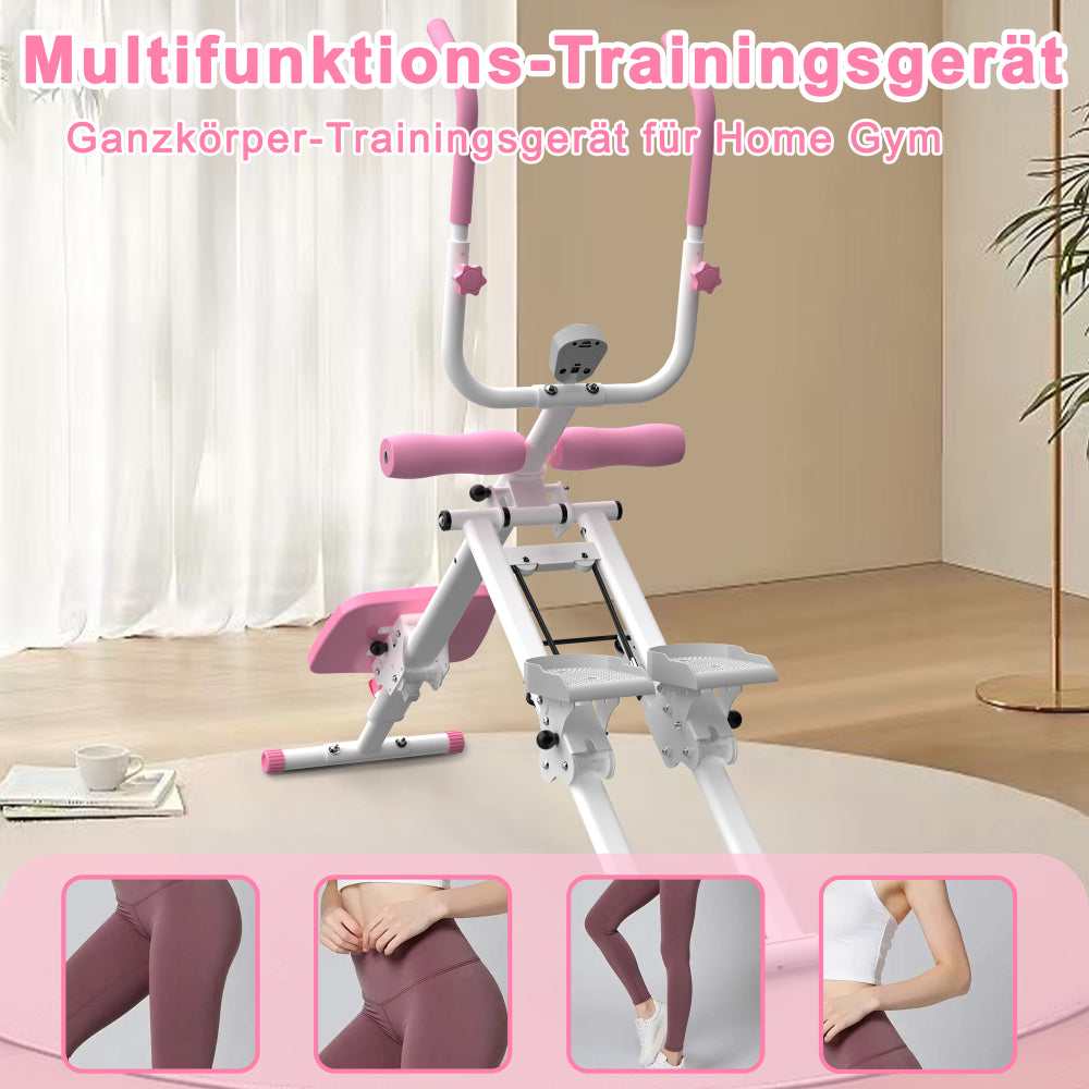 Ganzkörper-Training für Beine, Po und Bauchmuskeln in Pink