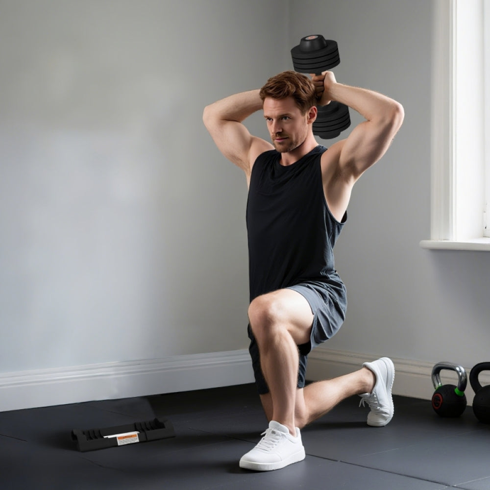 Ganzkörpertraining: Beinübungen mit der verstellbaren 24kg Hantel