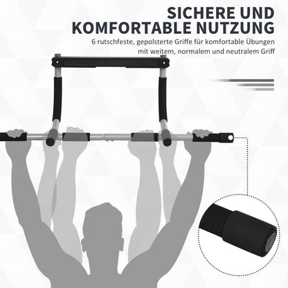 Grafik zur Kompatibilität: Geeignet für Türrahmenbreiten von 47-85 cm und Rahmentiefen bis 11 cm.
