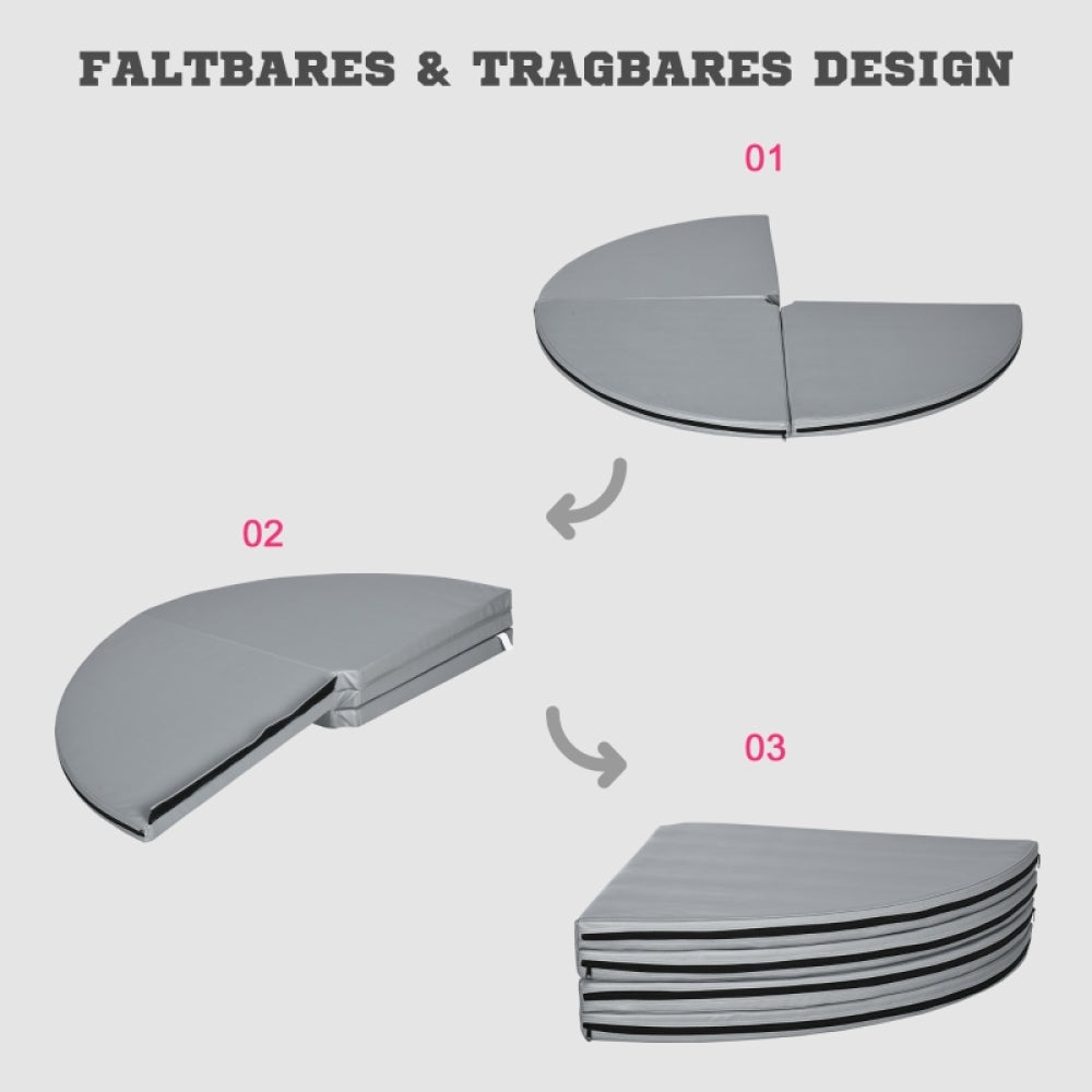 Grafische Darstellung des faltbaren Designs in drei einfachen Schritten.