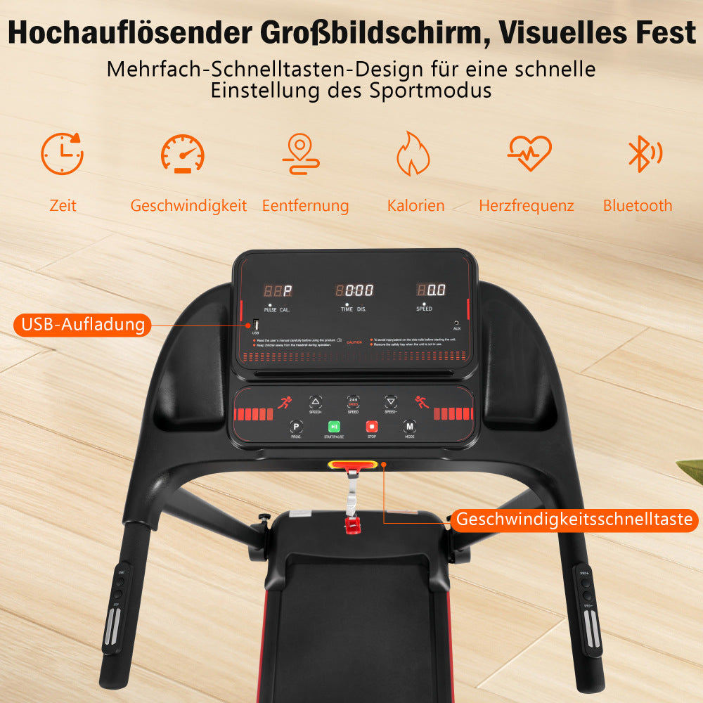 Hochauflösendes LED-Display: Anzeige von Zeit, Puls, Kalorien und Bluetooth-Modus