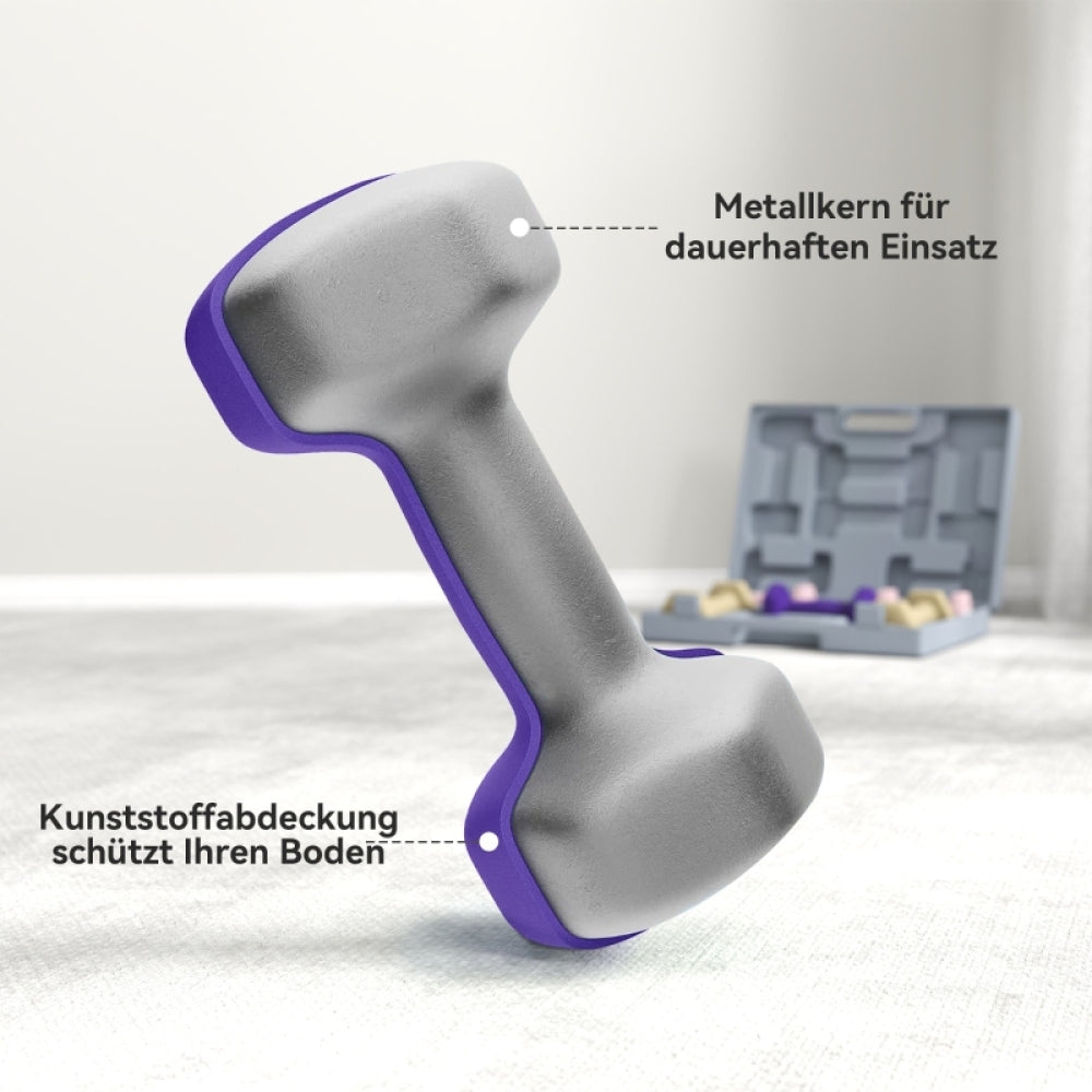 Hochwertige Materialien: Stahlkern mit bodenschonendem Kunststoffüberzug