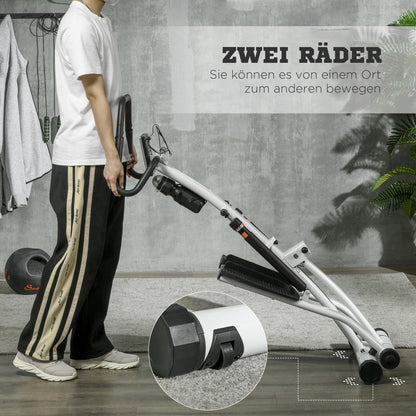 Integrierte Transporträder für einfaches Verschieben des Fitnessgeräts