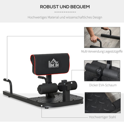 Komfortable Polsterung und Griffe für Liegestütze am Kniebeugentrainer