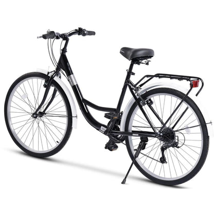 Komfortables Cityrad mit Allwetter-Reifen und sicherem V-Brake Bremssystem.