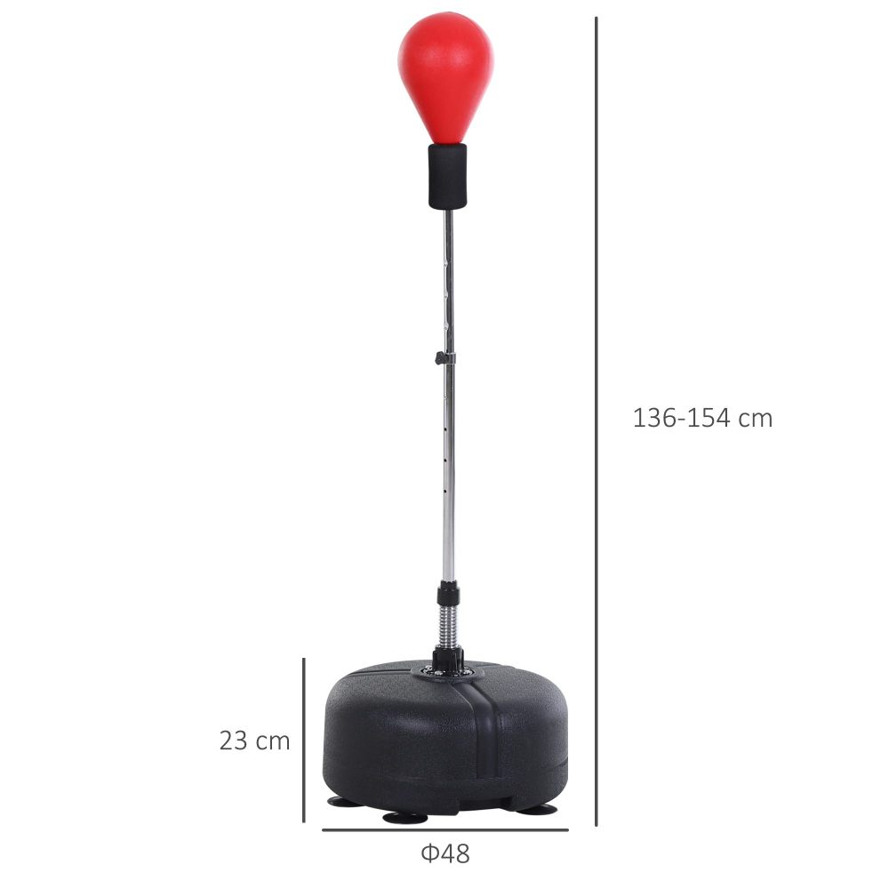 Maße: Höhenverstellbar von 136 cm bis 154 cm, Basis-Durchmesser 48 cm.