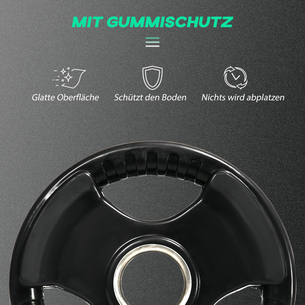 Mit Gummischutz: Robuste Oberfläche schützt Boden und reduziert Lärm
