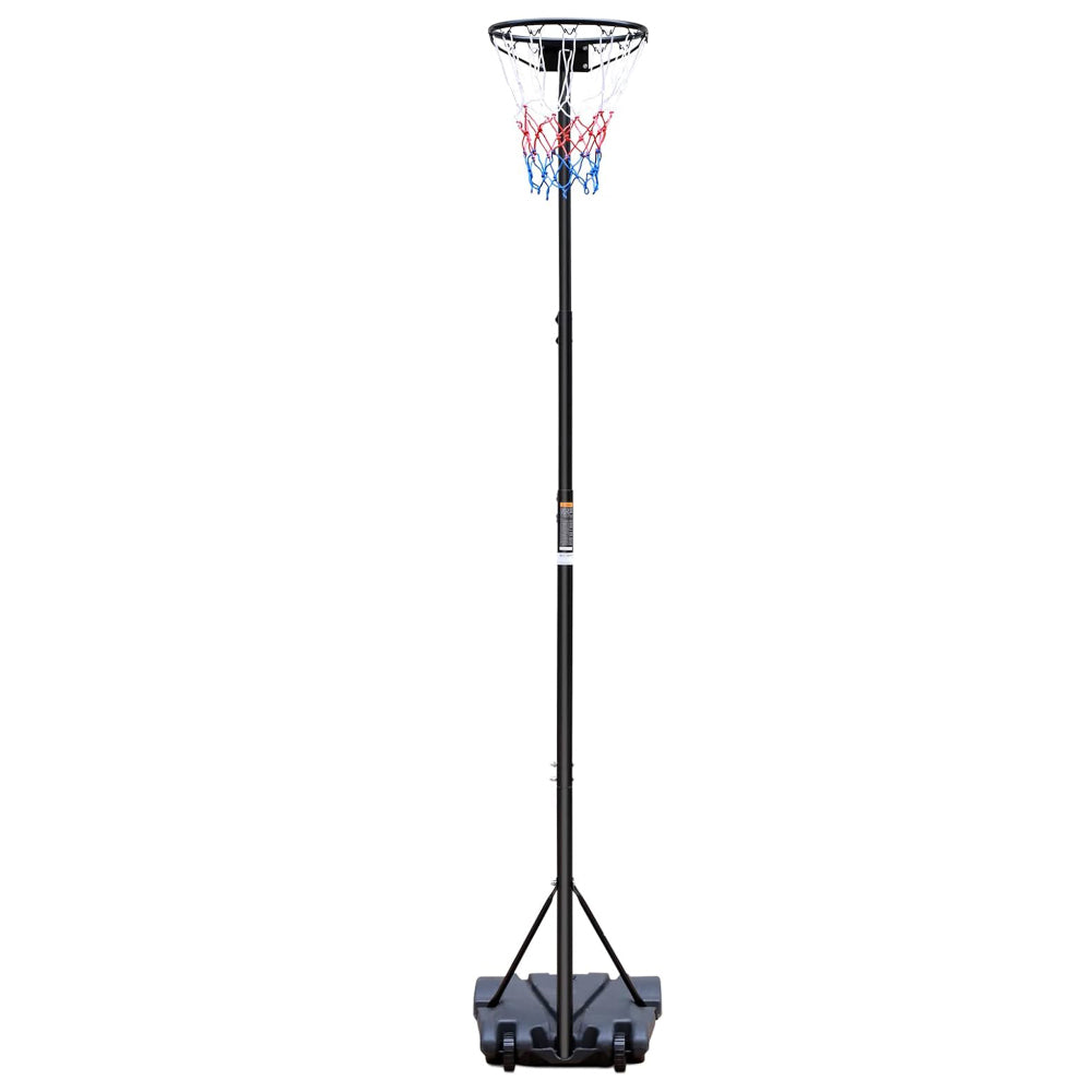 Mobiler Basketballständer ohne Backboard (Wurf-Trainer) mit schwarzem Pfosten und Netz.