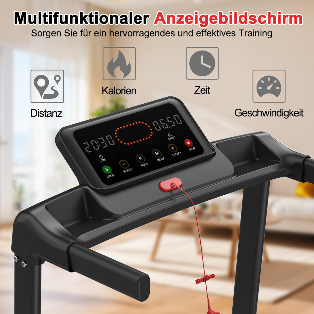 Multifunktionales LED-Display: Anzeige von Zeit, Distanz und Kalorien mit Tablethalterung