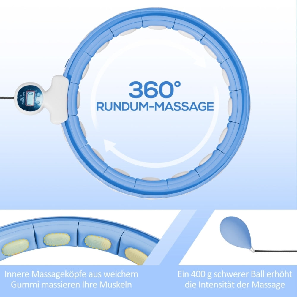 Nahaufnahme des LCD-Monitors, der Runden, Zeit und verbrannte Kalorien anzeigt.