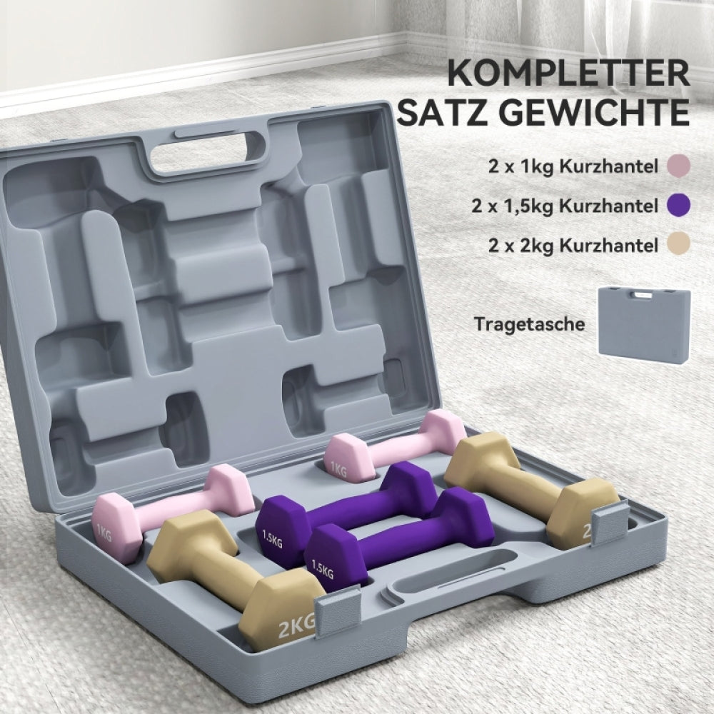 Ordnung halten: Aufbewahrungsbox für 3 Paar Gymnastikhanteln