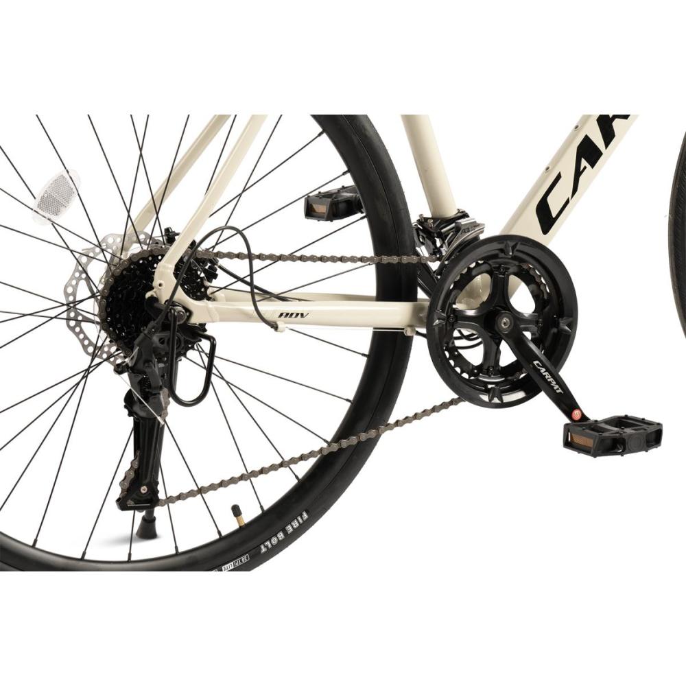 Perspektivische Ansicht des Modells mit Rennrad-Lenker und Scheibenbremsen.