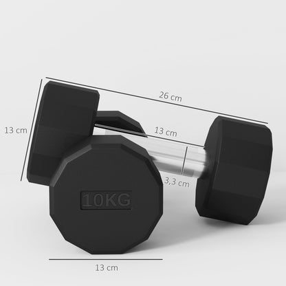 Produktabmessungen: Kompakte Hantel 26cm lang, 13cm hoch