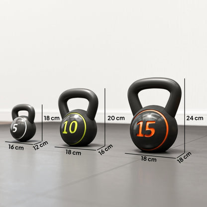 Produktabmessungen: Set enthält 5 lbs (2,2kg), 10 lbs (4,5kg), 15 lbs (6,8kg)