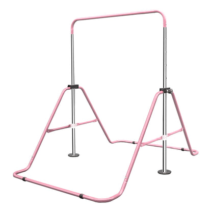Robuste Metall-Turnstange in Pink, dreieckige Sicherheits-Struktur.