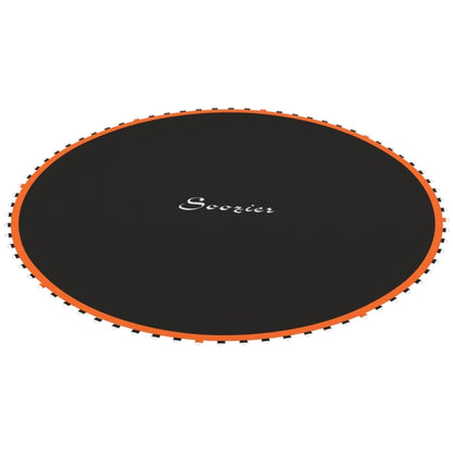 Trampolin Sprungtuch 366 cm Ersatz – schwarze Sprungmatte mit orangem Rand