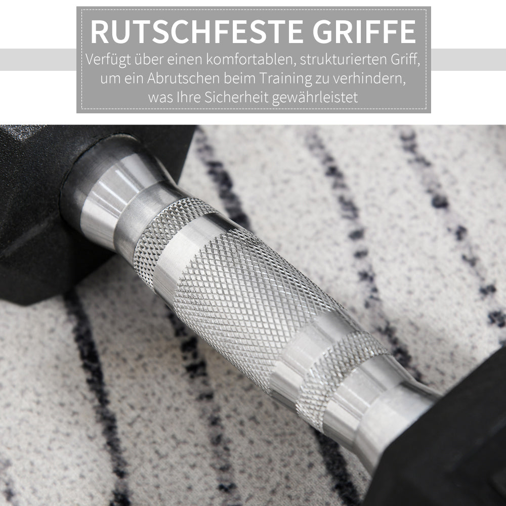 Rutschfeste Griffe: Verchromte Stange mit Rändelung für sicheren Halt