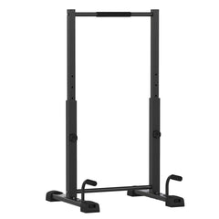 Schwerlast Dip Station in Schwarz mit Push-Up Griffen, bis 540kg belastbar.