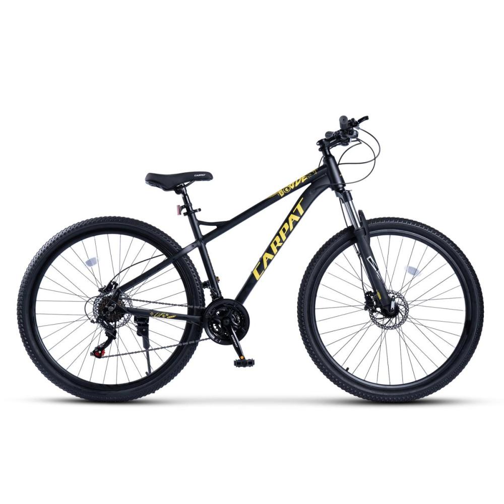 Sportliches Hardtail-MTB in Schwarz-Gelb mit 29 Zoll Bereifung für Gelände.