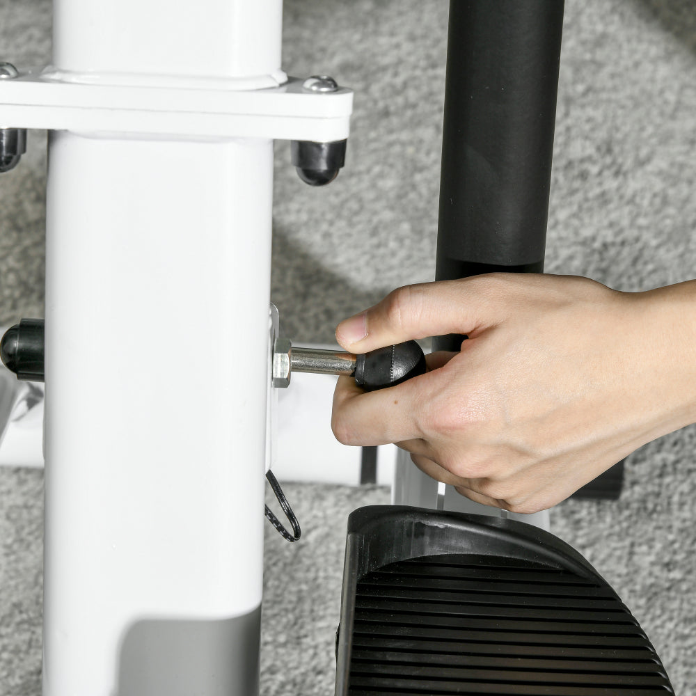 Stabile Konstruktion und einfache Höheneinstellung des Steppers