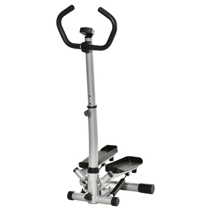 Stepper Heimtrainer silber mit Haltegriff und Hydraulik
