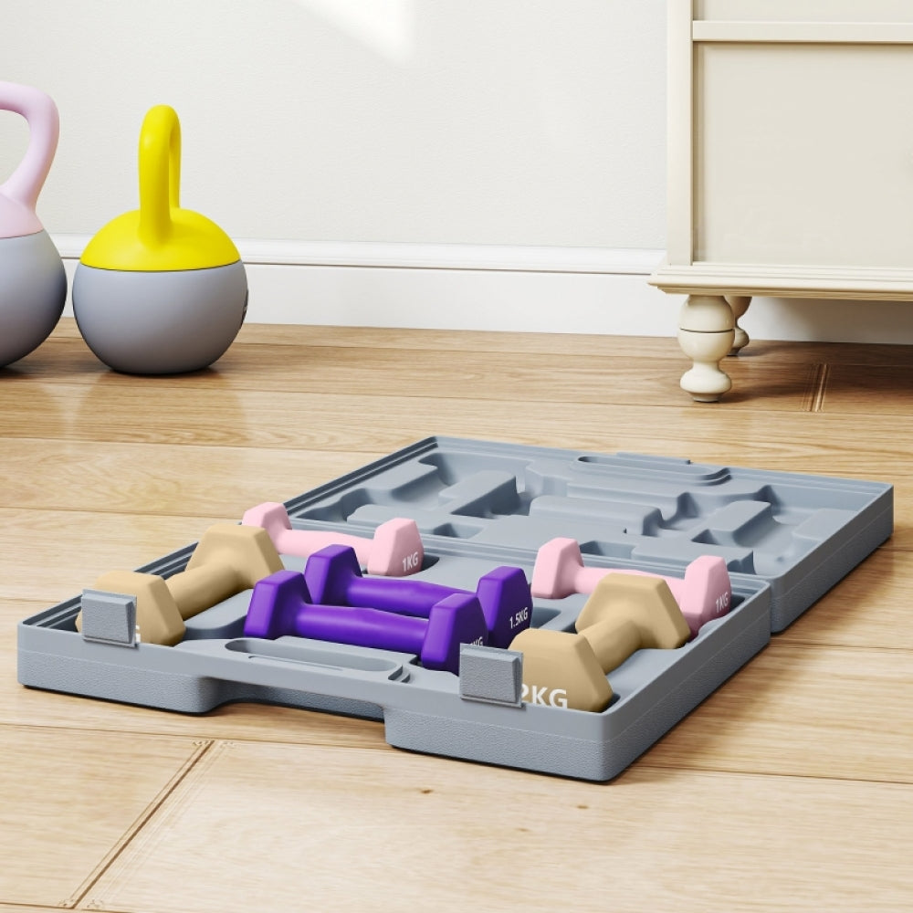 Stilvolles Design: Hantelset im Koffer passt in jedes Wohnambiente