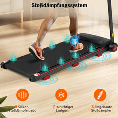 Stoßdämpfungssystem: 6-fache Dämpfung und rutschfeste Füße für gelenkschonendes Laufen