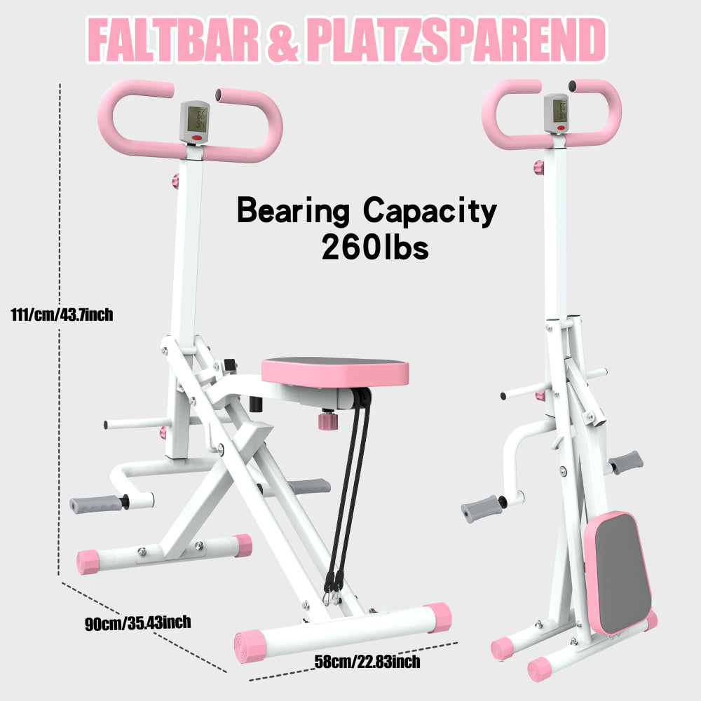 Technische Abmessungen (91x43cm) und Darstellung des faltbaren Designs 