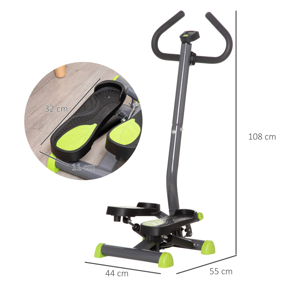 Technische Abmessungen des Hometrainers: 108 cm Höhe, 55 cm Länge, 44 cm Breite.