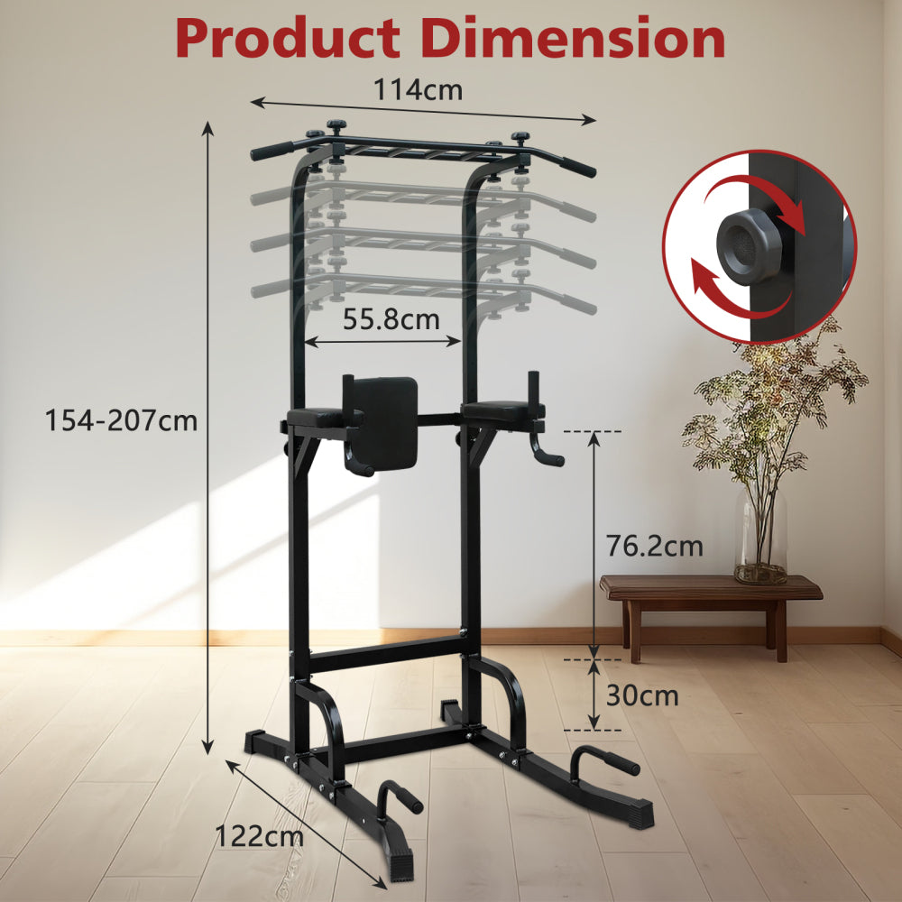 Technische Maße: Höhe 177-230 cm, Breite 114 cm, Tiefe 122 cm.