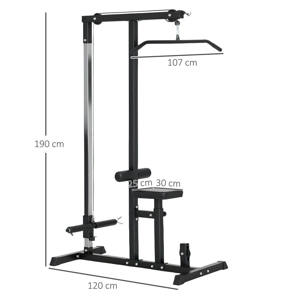 Technische Maße: Höhe 190 cm, Breite 107 cm, Tiefe 120 cm.