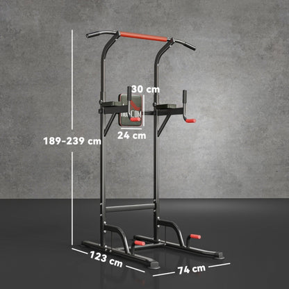 Technische Maße: Höhenverstellbar 189-239 cm, Breite 94 cm, Tiefe 122 cm.
