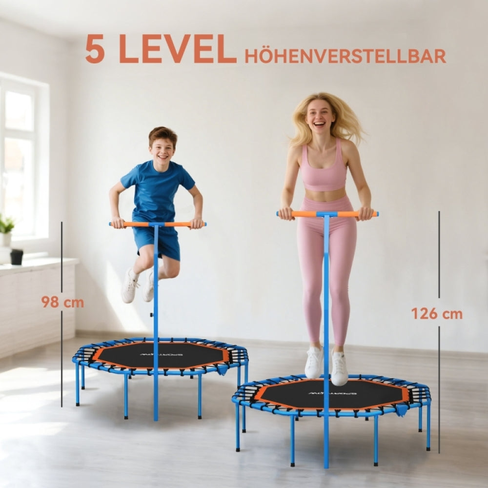 Vergleichsbild "5 Level Höhenverstellbar": Zeigt Nutzung durch Kind (niedrig) und Erwachsene (hoch).