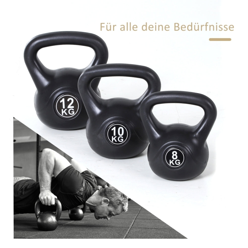 Verschiedene Gewichte: Erhältlich in 8kg, 10kg und 12kg für jedes Level