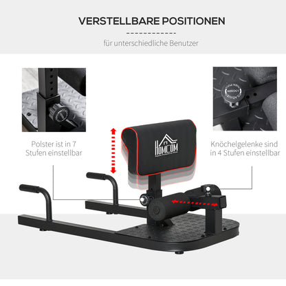 Verstellbare Wadenpolster (7-fach) und Fußhalterung für jede Körpergröße