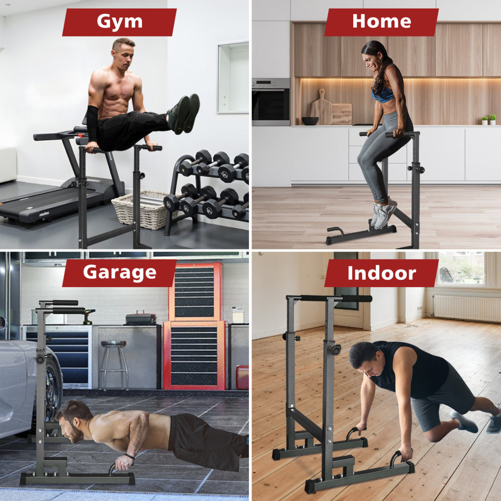 Vielseitig einsetzbar: Dip-Station für Gym, Garage, Home und Indoor.