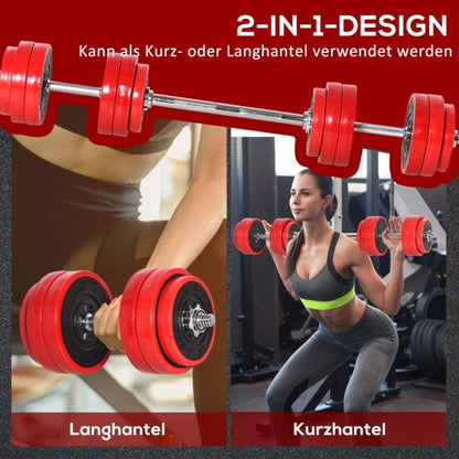 Vielseitiges Training: Umbau von Kurzhantel zu Langhantel möglich