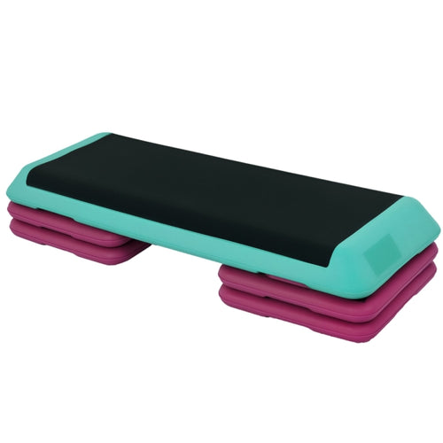 XXL Aerobic Steppbrett 110cm in Schwarz Grün Violett