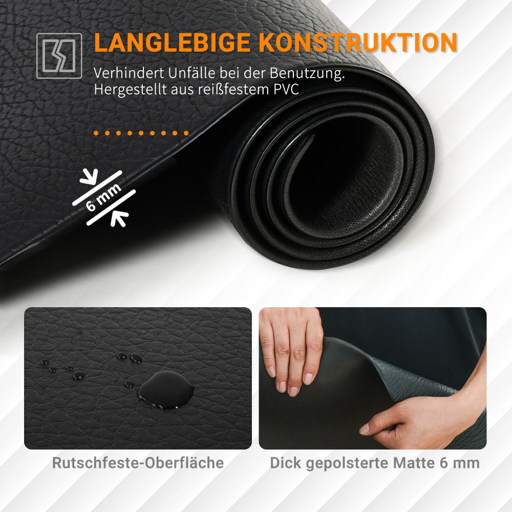 Sunjetfit Fitnessunterlage – Langlebige Konstruktion aus reißfestem PVC, rutschfeste Oberfläche, 6 mm dick