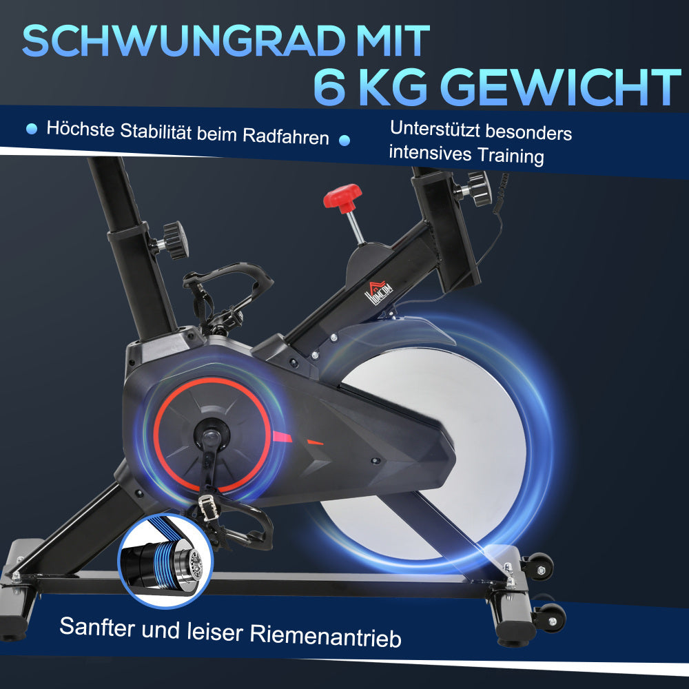 H101 Heimtrainer – 6kg Schwungrad mit leisem Riemenantrieb für stabiles Fahren